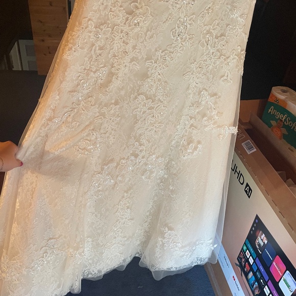 Size 12 David’s Bridal Wedding Dress - Picture 4 of 8